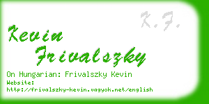 kevin frivalszky business card